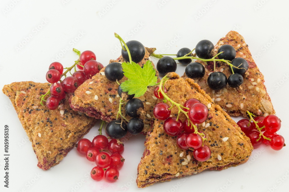 Integral biscuits with fresh fruit