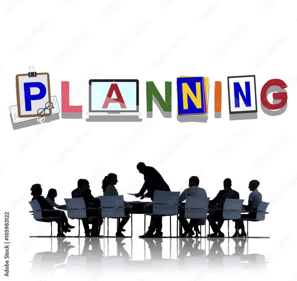 Planning Colorful Word Plan Strategy Business Concept