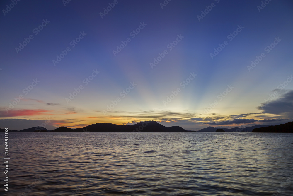 sunrise in the sea beautiful background.