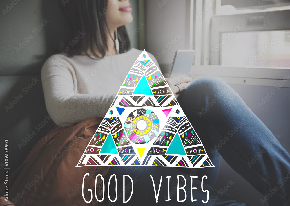 Good Vibes Positive Thinking Optimistic Concept