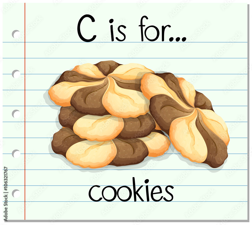 Flashcard alphabet C is for cookies