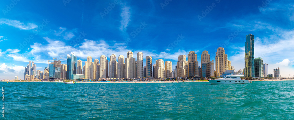 Panorama of Dubai Marina