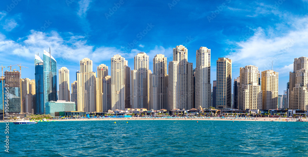 Panorama of Dubai Marina