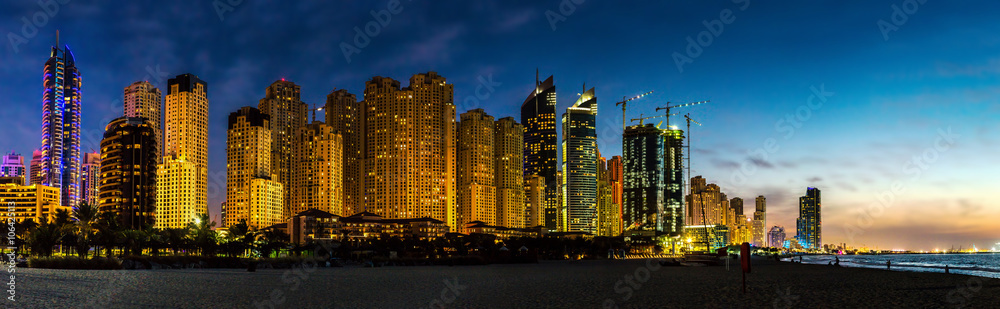 Panorama of Dubai marina