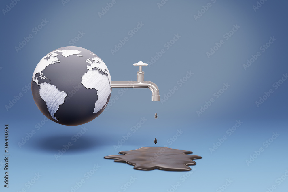 Globe pouring oil