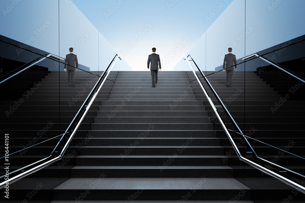 Businessman on stairs