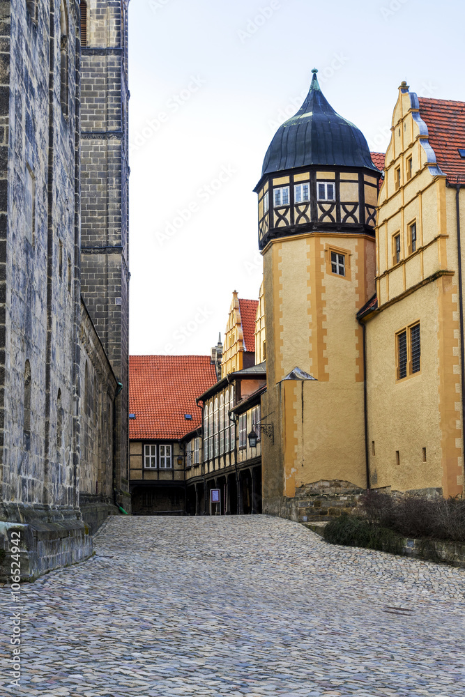 Alte deutsche Häuser in Quedlinburg