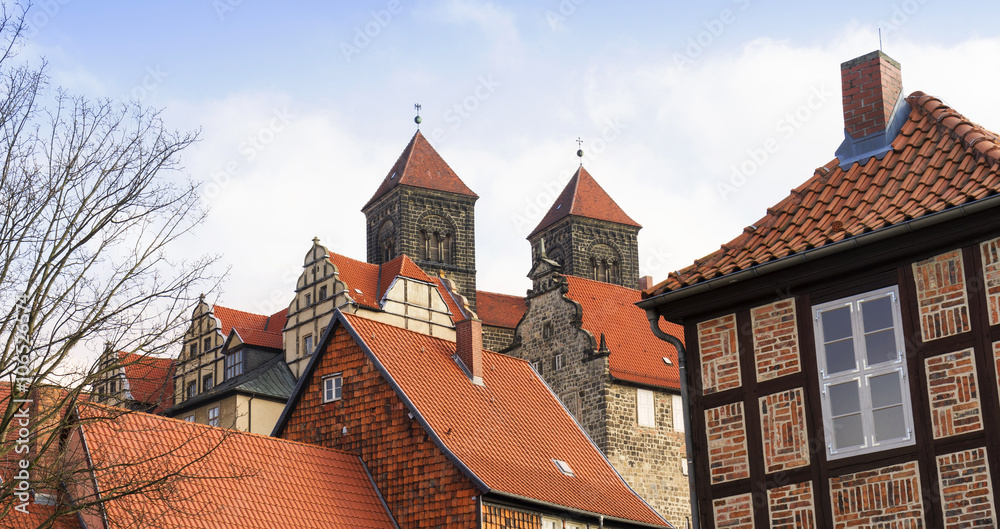 Alte deutsche Häuser in Quedlinburg