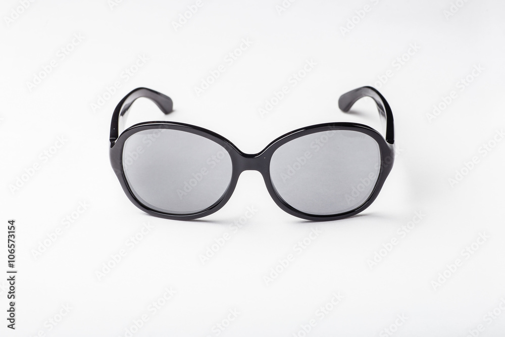 gray sunglasses isolated on a white background