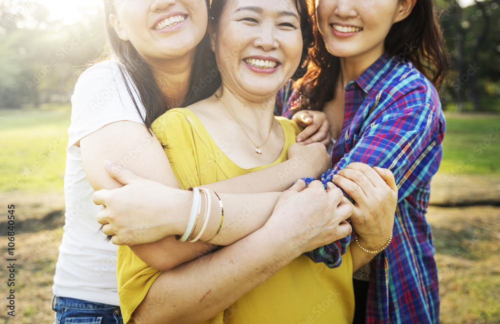 Mother Daughter Casual Adorable Heppiness Life Concept