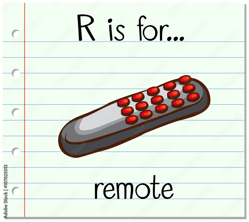 Flashcard字母R用于远程