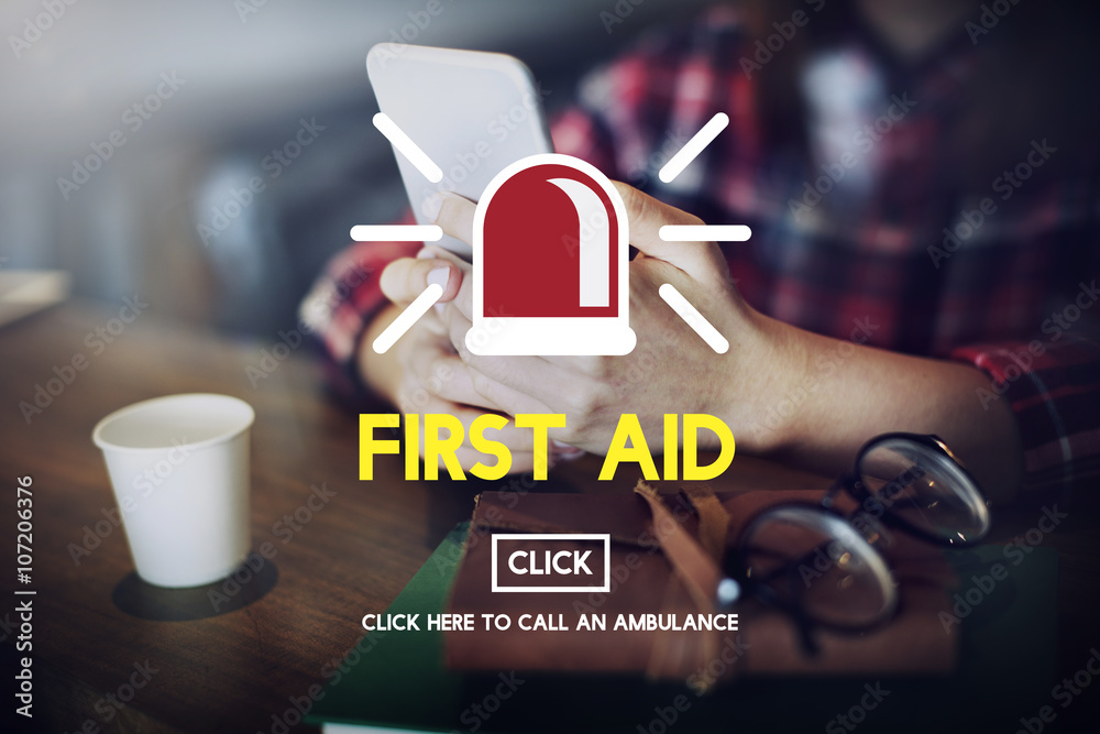 First Aid Emergency Accident Service Concept