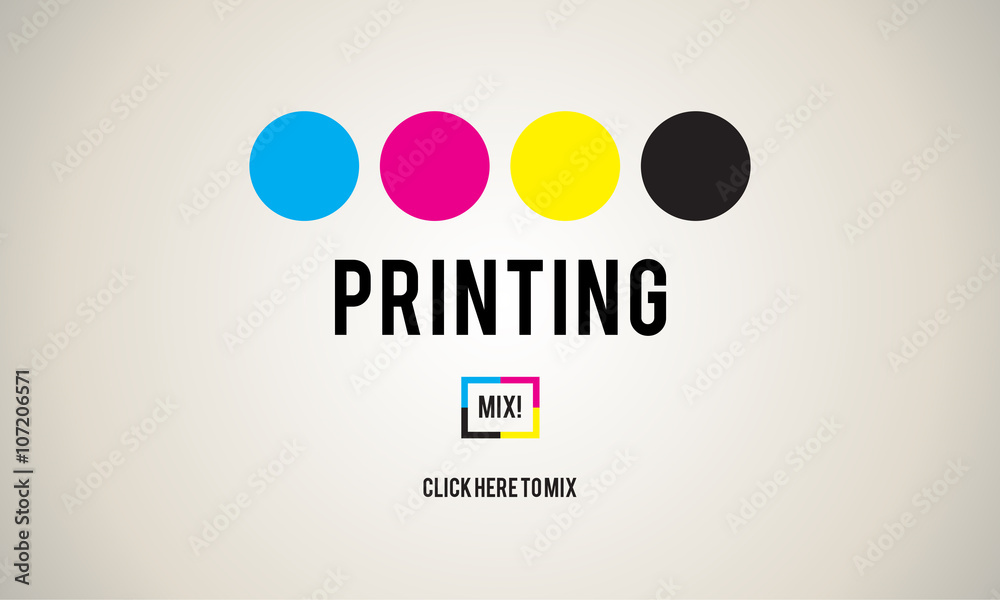 Printing Process Offset Ink Color Industry Media Concept