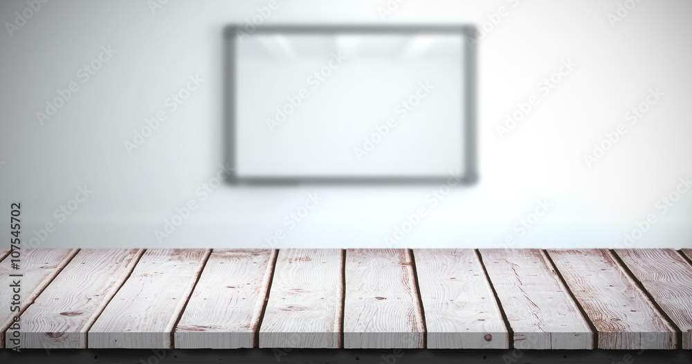 Composite image of wooden table