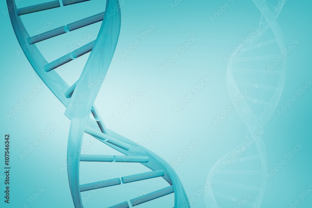 Composite image of image of dna helix