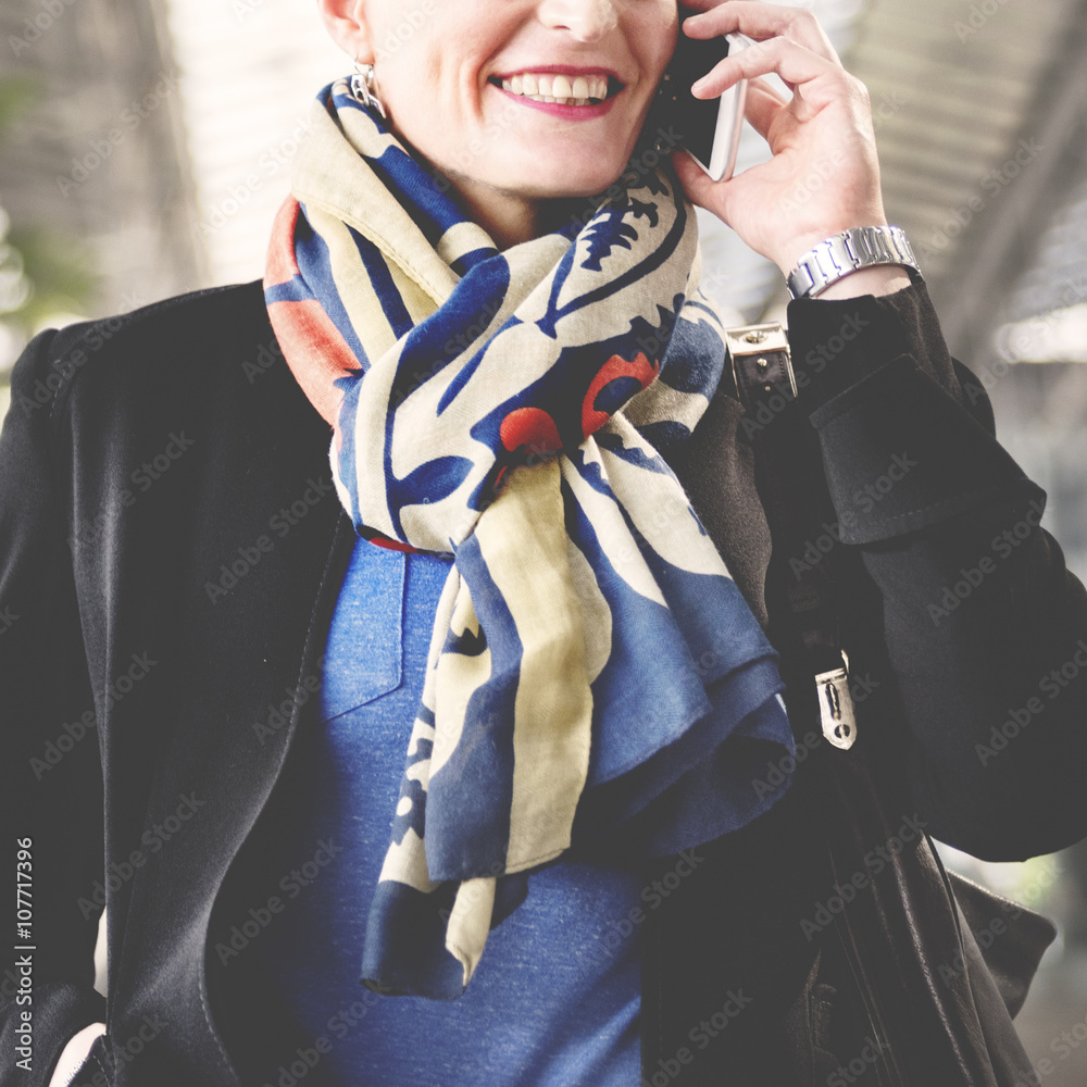 Airport Business Travel Terminal Businesswoman Concept