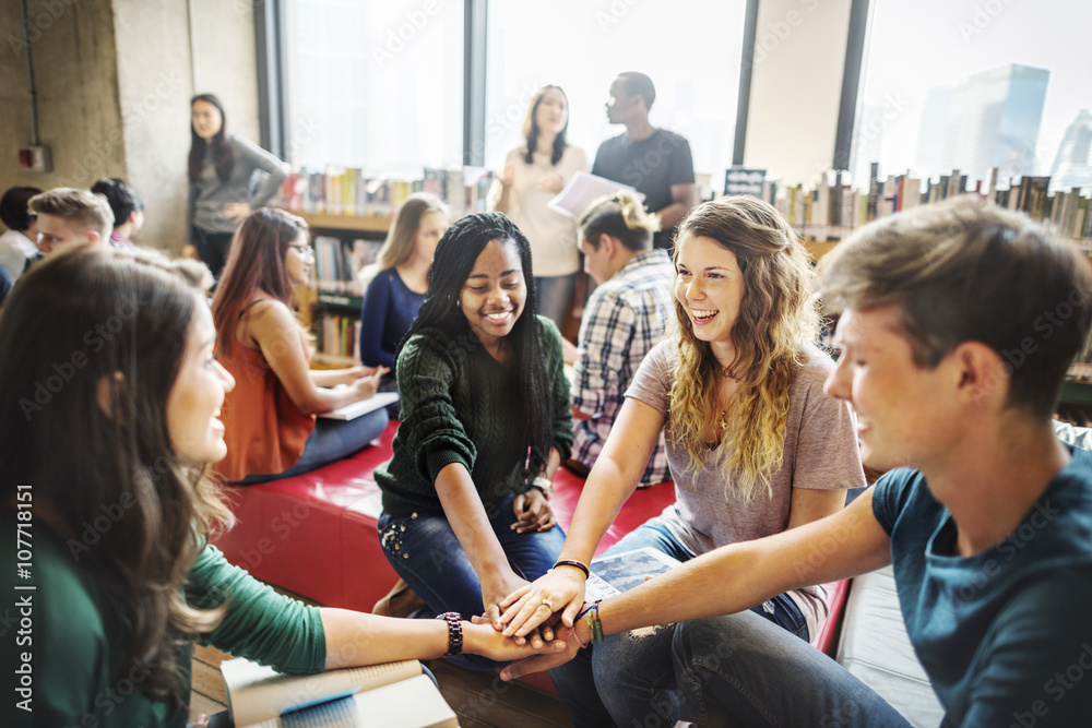 People Friendship Brainstorming Hand Clasped Teamwork Concept