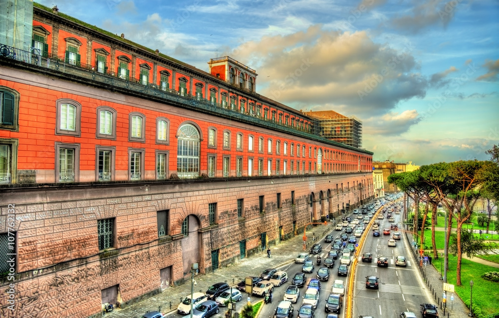 View of the Royal Palace in Naples