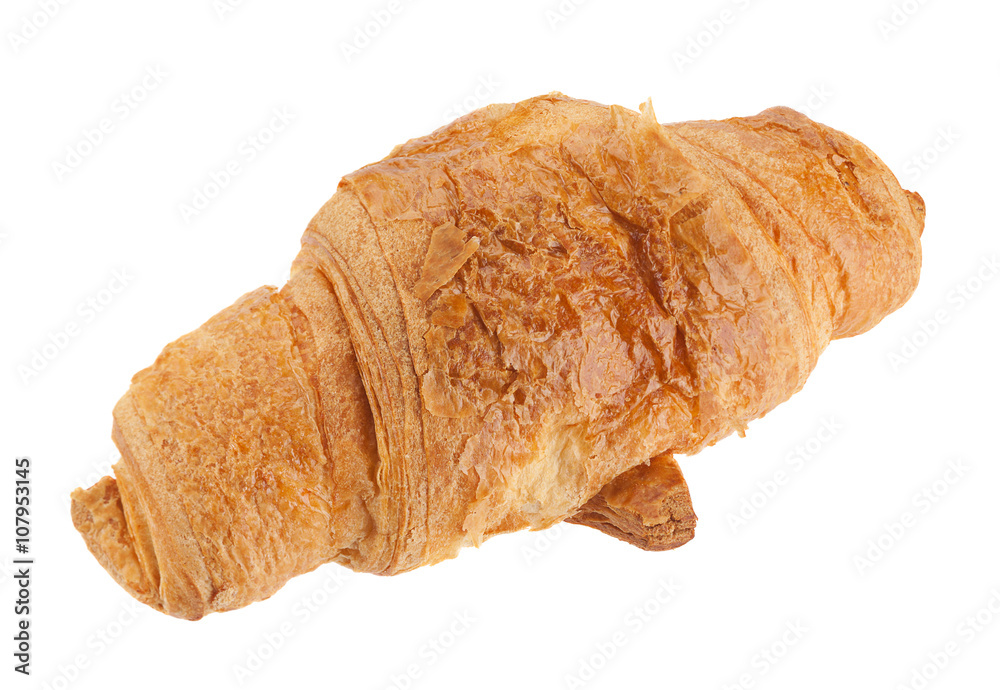 Croissant snack on white