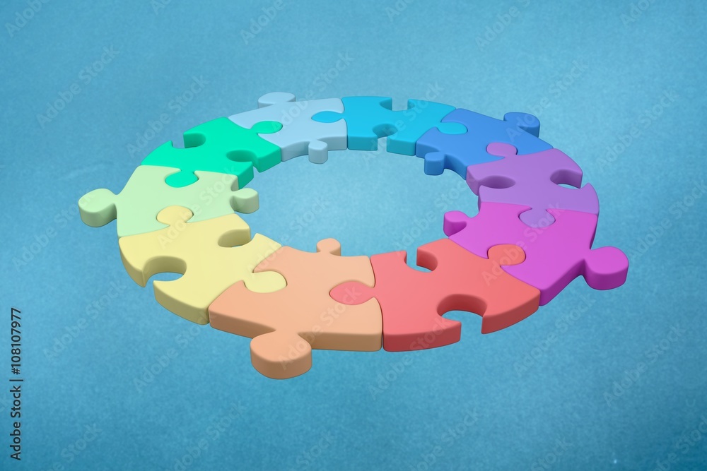 Composite image of jigsaw puzzle