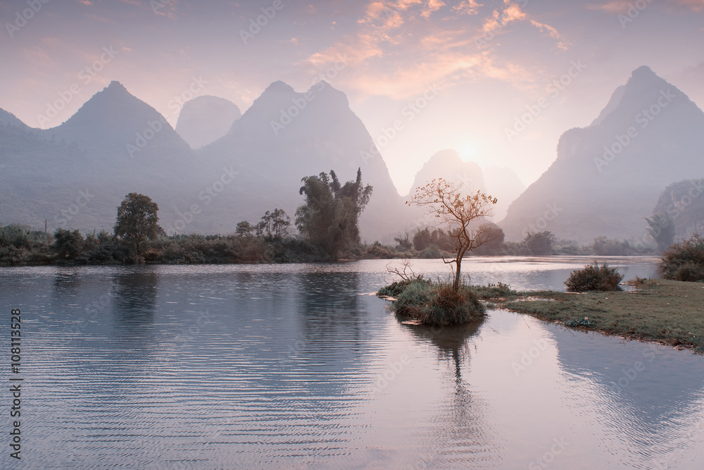 landscape in Yangshuo Guilin, China