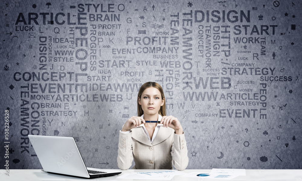 Elegant businesswoman at workplace