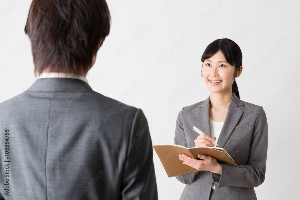 portrait of asian businessteam on white background