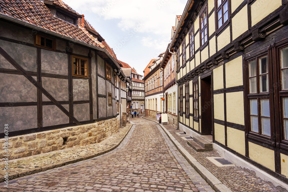 Alte deutsche Häuser in Quedlinburg