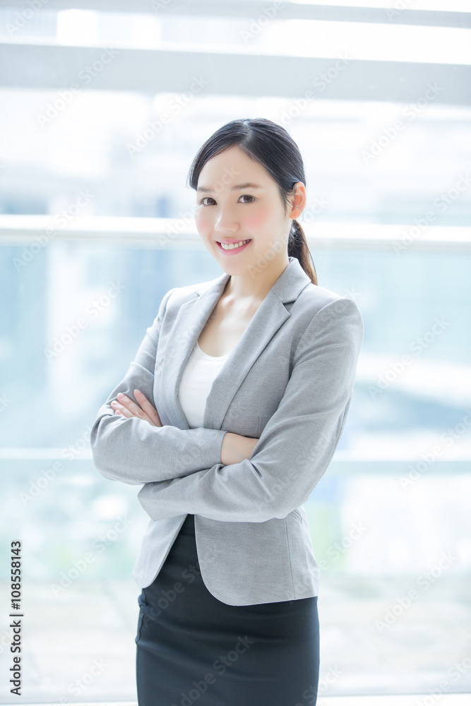 business woman smile in office