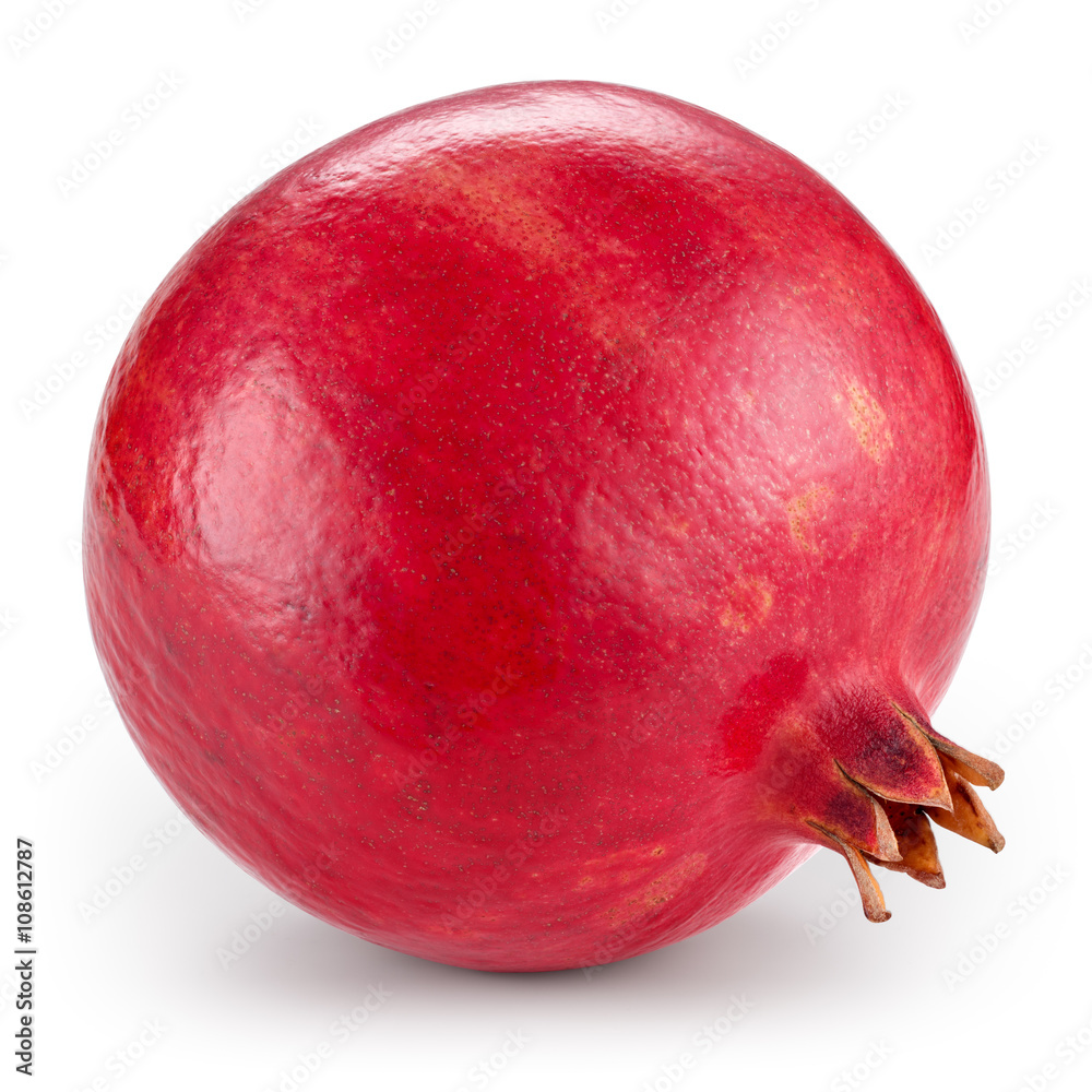 Pomegranate isolated on white background. With clipping path.