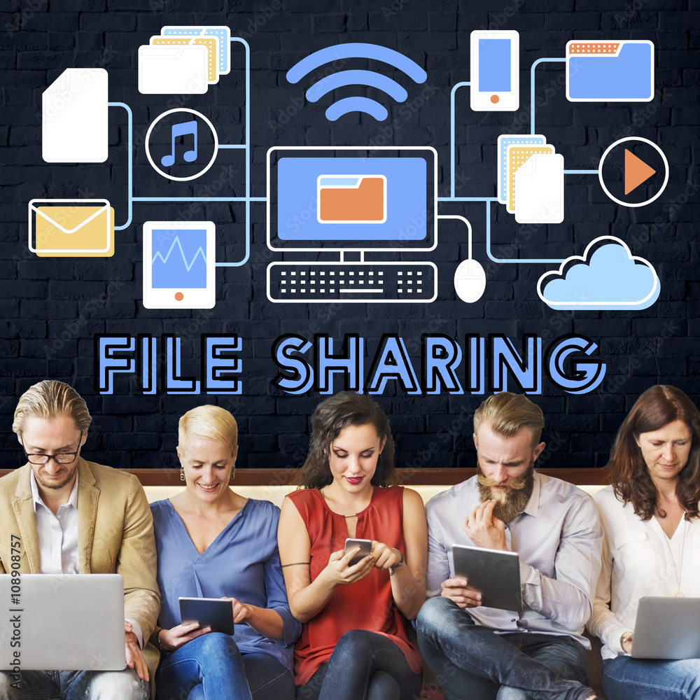 file Sharing Technology Data Transfer Concept