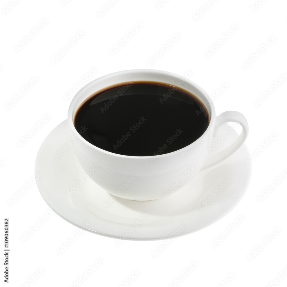 cup of coffee isolated. without shadow. clipping path