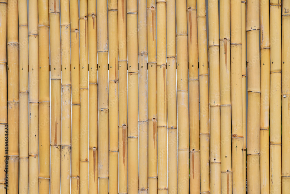 Natural yellow bamboo vertical bodies background