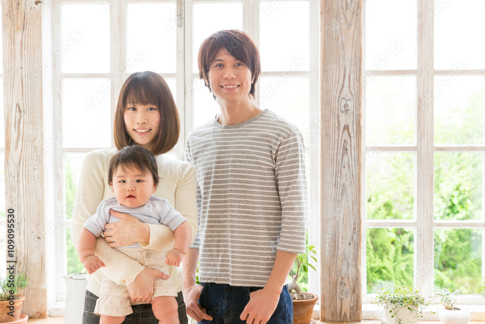 portrait of young asian family lifestyle image