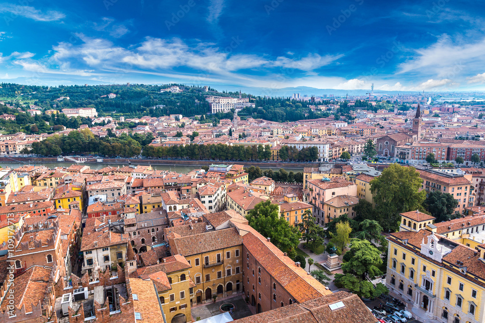 Aerial view of Verona, Italy