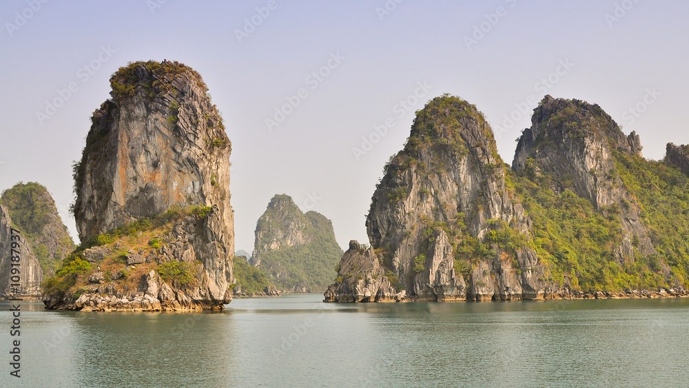 Limestone Rock Outcrops - Halong Bay, Vietnam