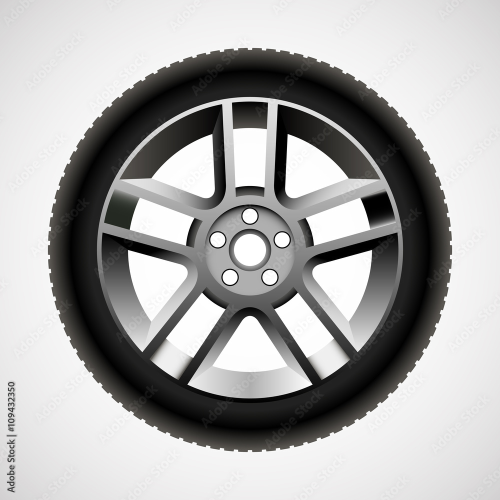 Car wheel ilustration