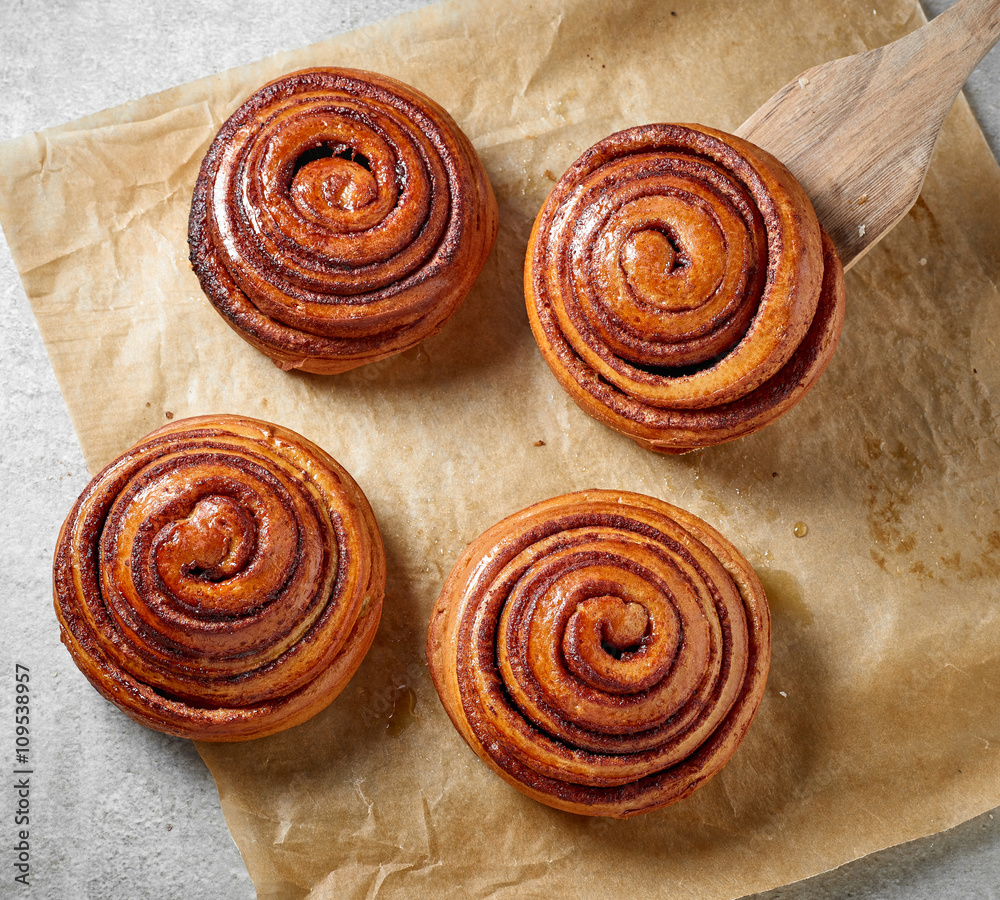 freshly baked sweet cinnamon buns