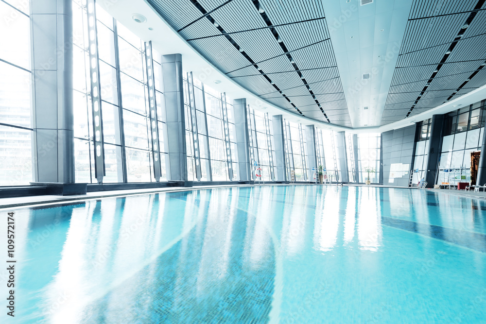 design of swimming pool in modern gym