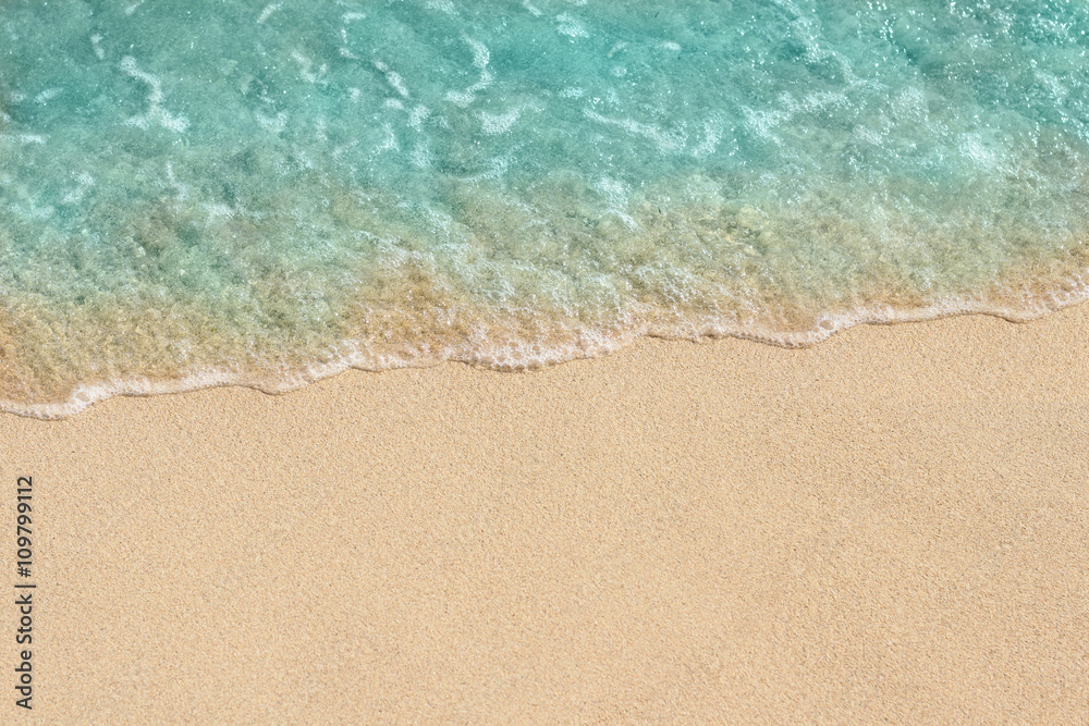 Soft wave of  sea on the sandy beach