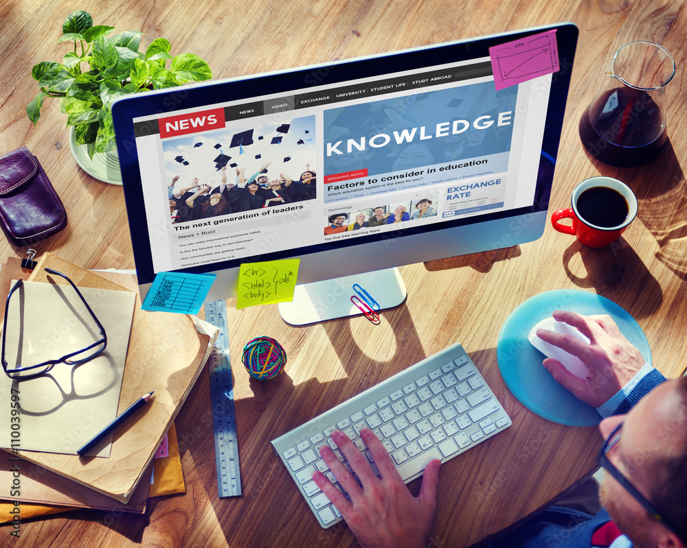 Knowledge Education News Feed Advertise Concept