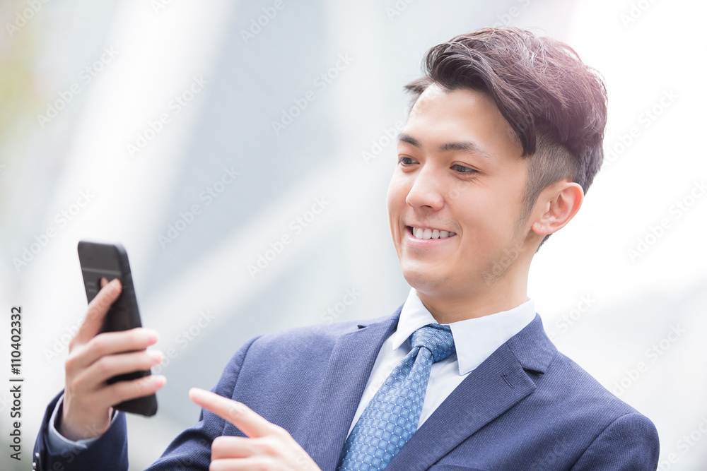 Businessman use smart phone