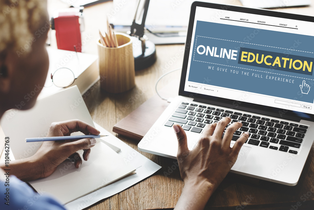 Online Education Homepage E-learning Technology Concept