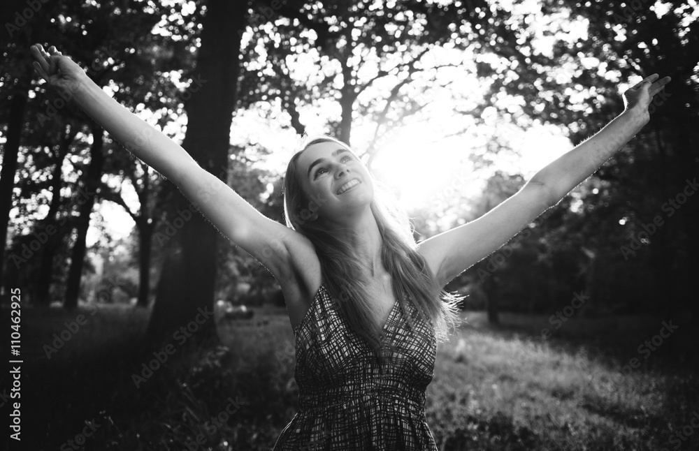 Woman Portrait Relax Nature Concept