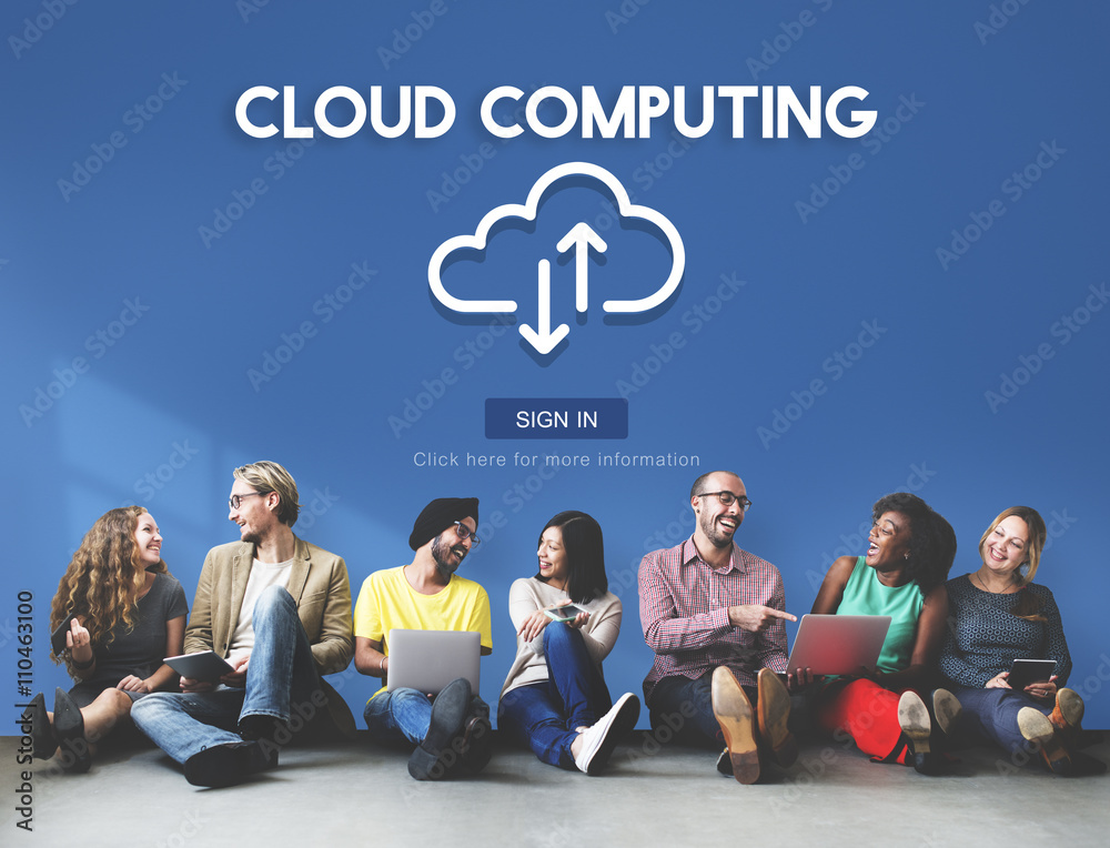 Cloud Computing Network Storage Technology Data Concept