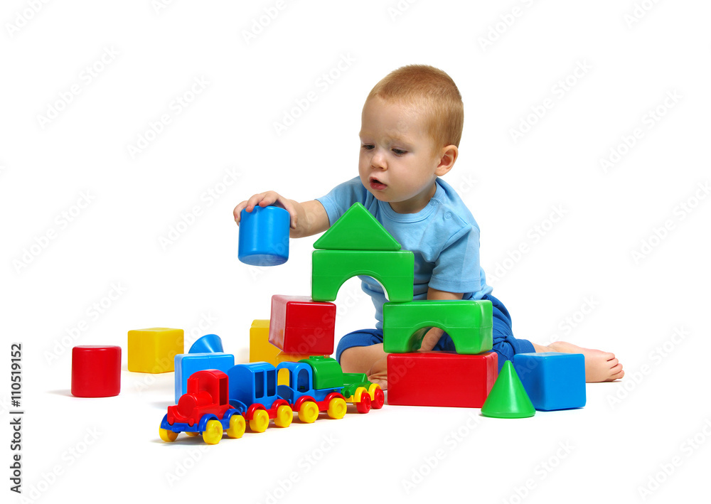 Little boy playing toy