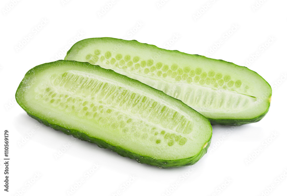 Сucumber on white