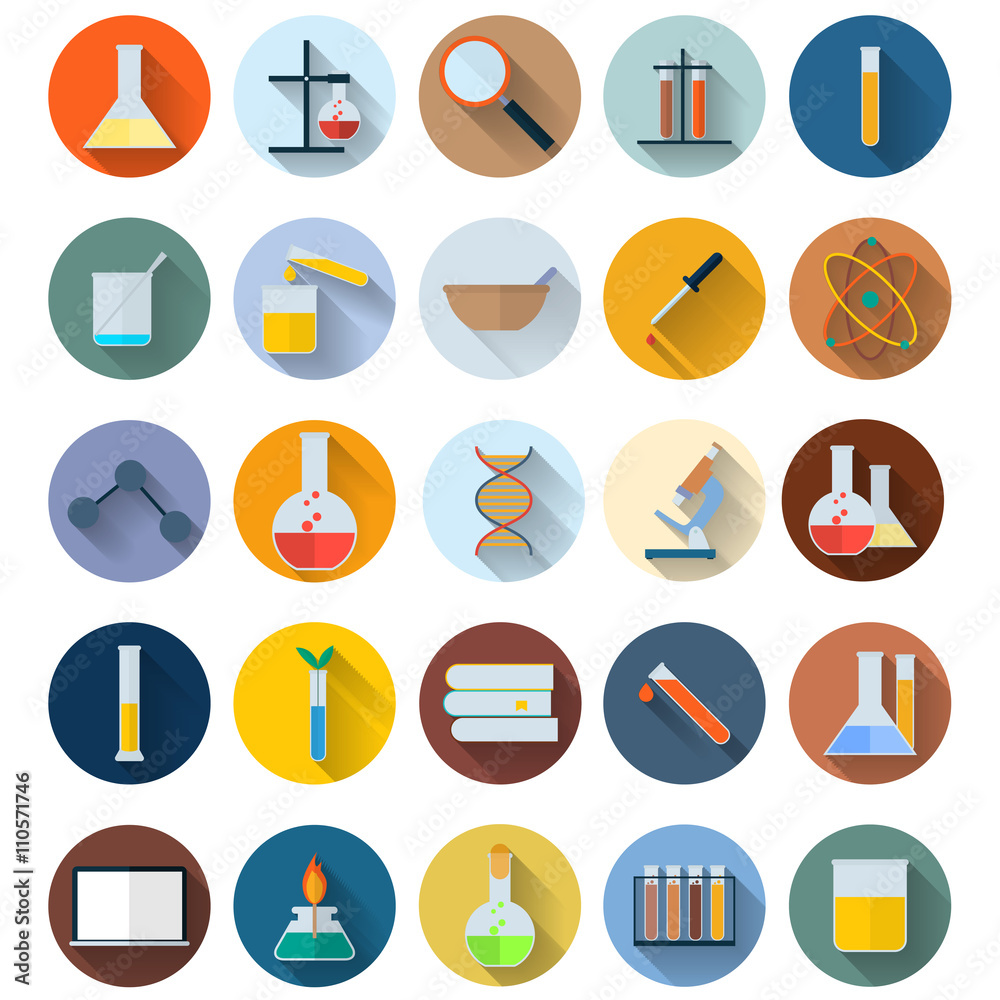 Set of science icons