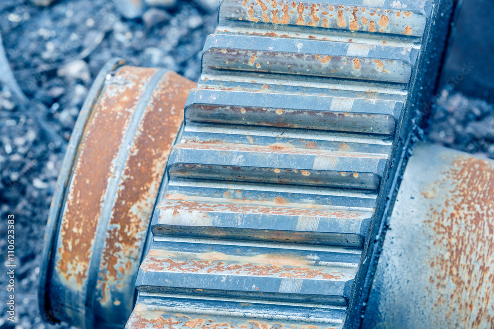 Industrial old gear abstract background