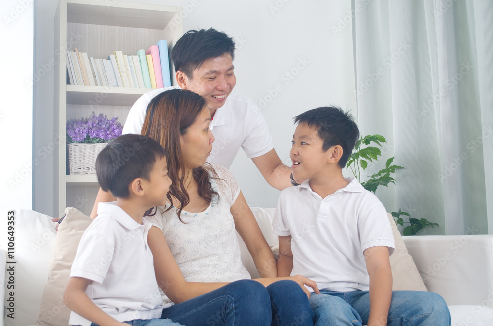 asian mixed race family